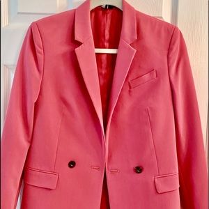 TopShop Pink Double Breasted Suit Jacket 4 Small
